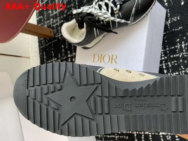 Dior D Sketch Sneaker in Black Nylon and Calfskin Replica