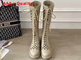 Dior D Trap Boot Beige Calfskin Replica