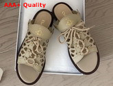 Dior D Trap Sandal Beige Matte Calfskin Replica