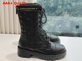 Dior D Unit Ankle Boot Black Quilted Cannage Calfskin Replica