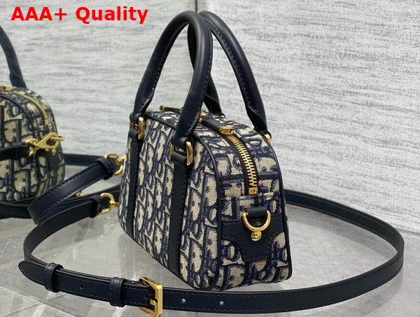 Dior D Vibe East West Nano Bag in Blue Dior Oblique Jacquard Replica