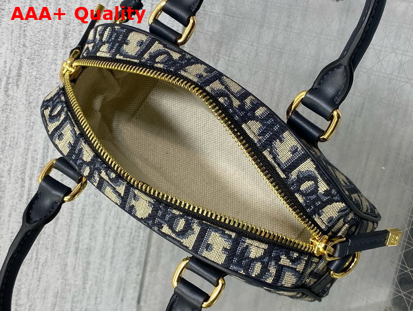 Dior D Vibe East West Nano Bag in Blue Dior Oblique Jacquard Replica