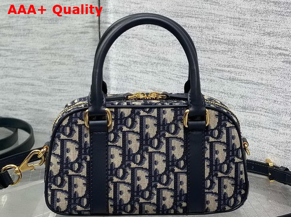 Dior D Vibe East West Nano Bag in Blue Dior Oblique Jacquard Replica