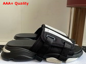 Dior D Wander Slide Black and White Technical Fabric with Dior Graphique Motif Replica