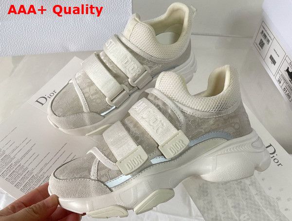 Dior D Wander Sneaker Beige Dior Oblique Technical Fabric Replica