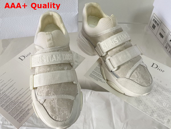 Dior D Wander Sneaker Beige Dior Oblique Technical Fabric Replica