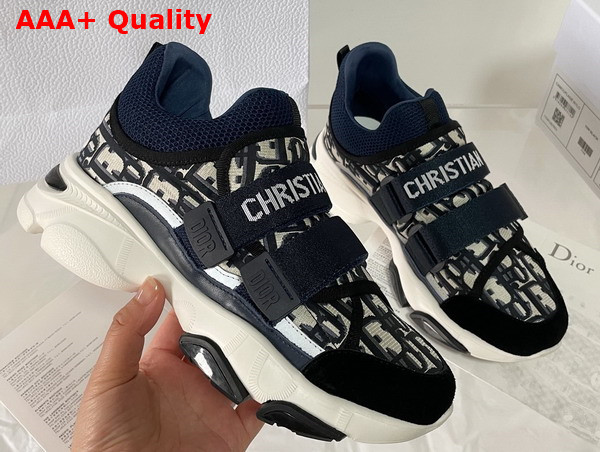 Dior D Wander Sneaker Deep Blue Dior Oblique Technical Fabric Replica