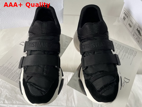 Dior D Wander Sneaker in Black Camouflage Technical Fabric Replica