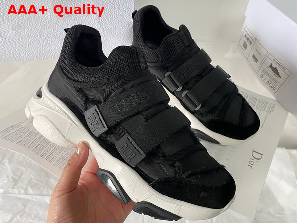 Dior D Wander Sneaker in Black Camouflage Technical Fabric Replica