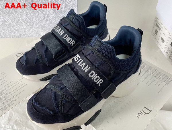 Dior D Wander Sneaker in Deep Blue Camouflage Technical Fabric Replica