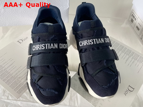 Dior D Wander Sneaker in Deep Blue Camouflage Technical Fabric Replica