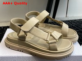 Dior D Wave Sandal Beige Lambskin Replica