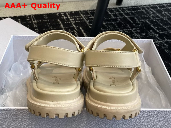 Dior D Wave Sandal Beige Lambskin Replica