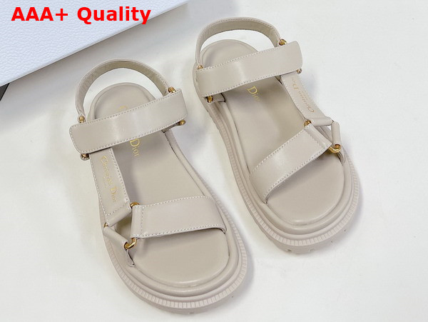 Dior D Wave Sandal in Beige Lambskin Replica