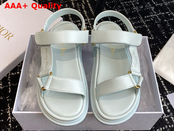 Dior D Wave Sandal in Pastel Blue Lambskin Replica