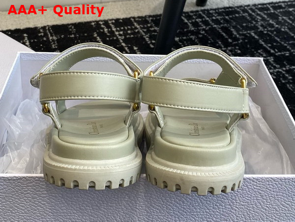 Dior D Wave Sandal in Pastel Peyote Green Lambskin Replica