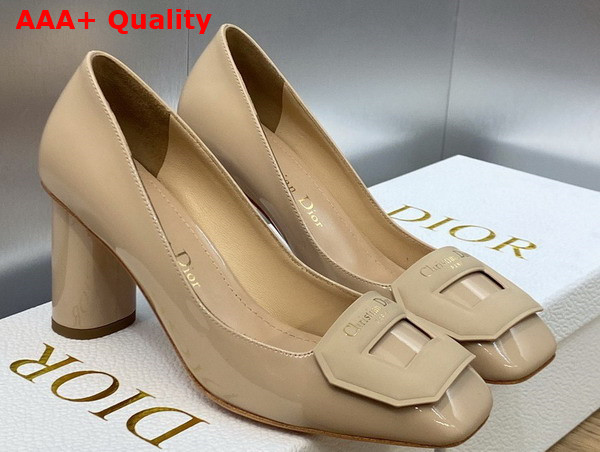 Dior Day Pump in Nude Patent Calfskin Replica