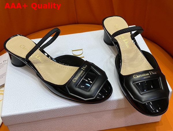 Dior Day Slingback Pump Black Patent Calfskin Replica