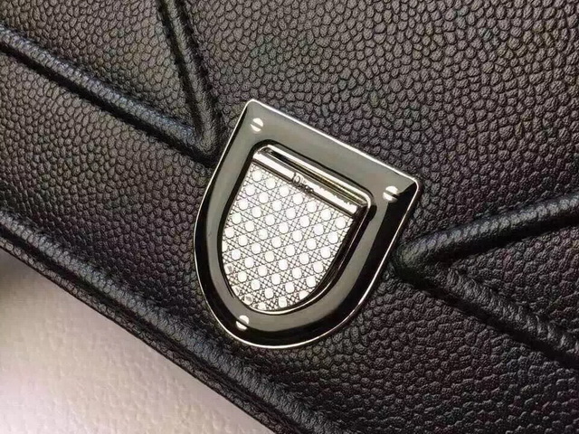 Dior Diorama Bag Black Grained Calfskin for Sale