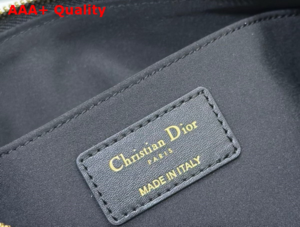 Dior Dream Bag Black Cannage Cotton with Bead Embroidery Replica