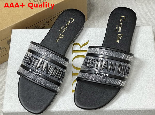 Dior Dway Slide Transparent and Black Vinyl Replica