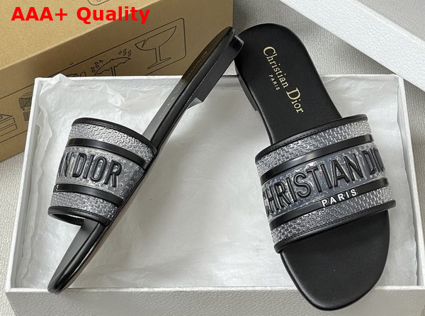 Dior Dway Slide Transparent and Black Vinyl Replica