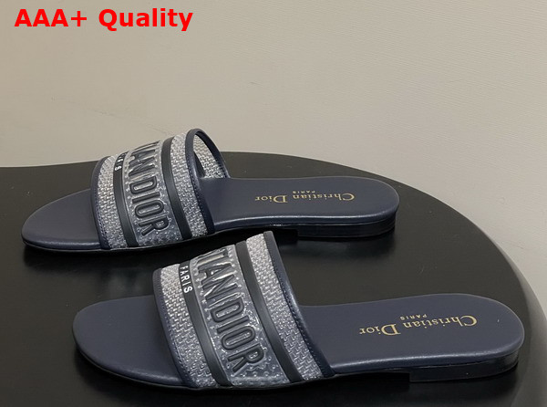 Dior Dway Slide Transparent and Blue Vinyl Replica