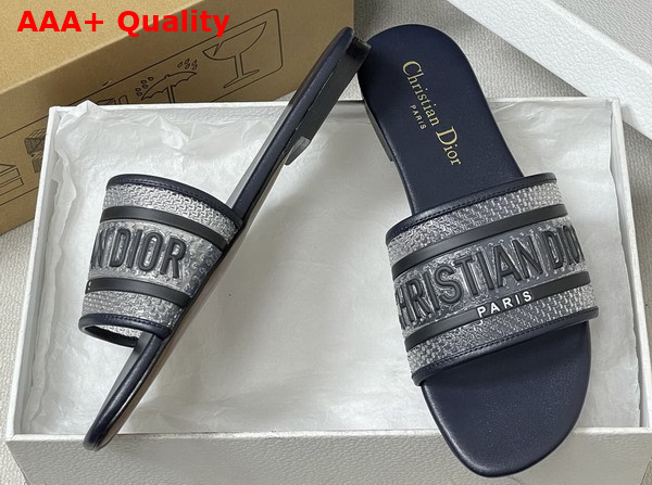 Dior Dway Slide Transparent and Blue Vinyl Replica
