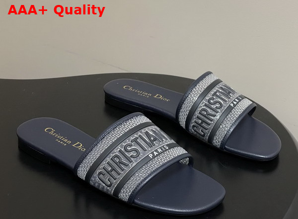 Dior Dway Slide Transparent and Blue Vinyl Replica