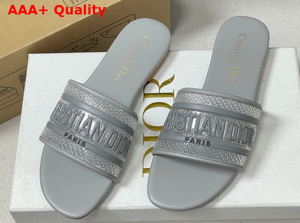 Dior Dway Slide Transparent and Gray Vinyl Replica