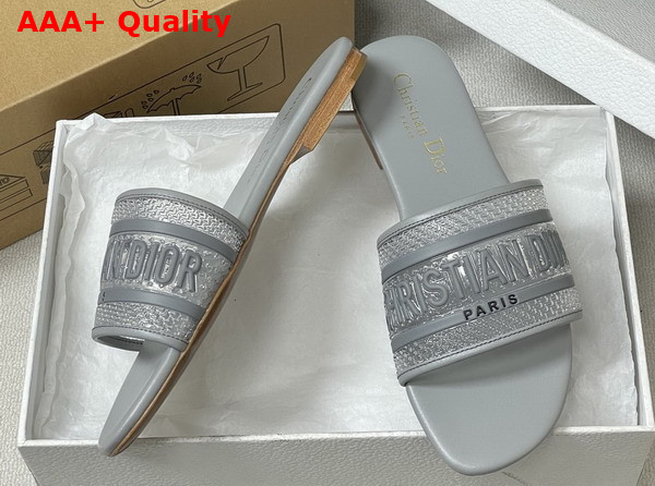 Dior Dway Slide Transparent and Gray Vinyl Replica
