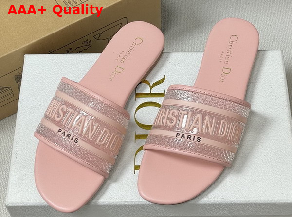 Dior Dway Slide Transparent and Pink Vinyl Replica