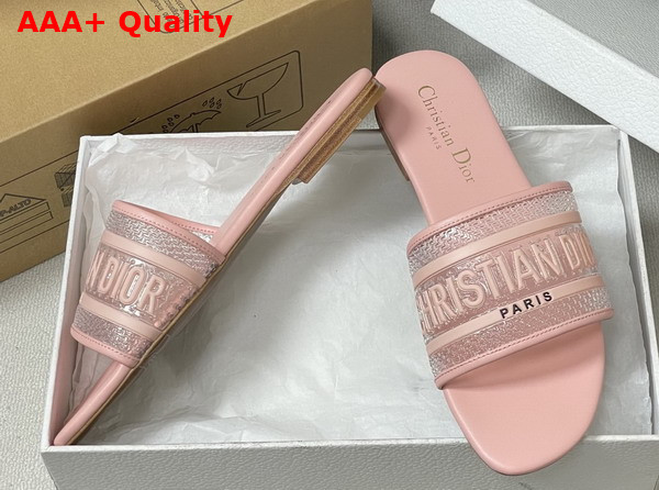 Dior Dway Slide Transparent and Pink Vinyl Replica