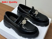 Dior Emblem Loafer in Black Brushed Calfskin Replica