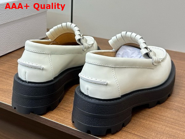 Dior Emblem Loafer in White Brushed Calfskin Replica