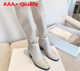 Dior Empreinte Heeled Boot Off White Mesh Calfskin Replica