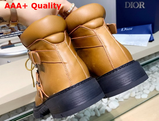 Dior Explorer II Laced and Buckled Ankle Boot in Camel Calfskin Replica