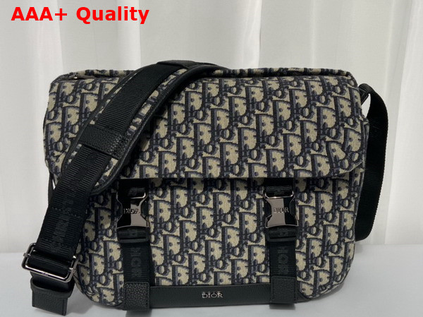 Dior Explorer Messenger Bag Beige and Black Dior Oblique Jacquard Replica