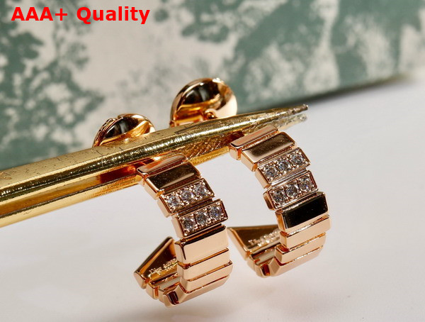 Dior GEM Dior Earrings Pink Gold and Diamonds Replica