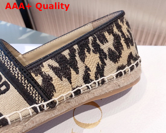 Dior Granville Espadrille Beige Multicolor Mizza Embroidered Cotton Replica