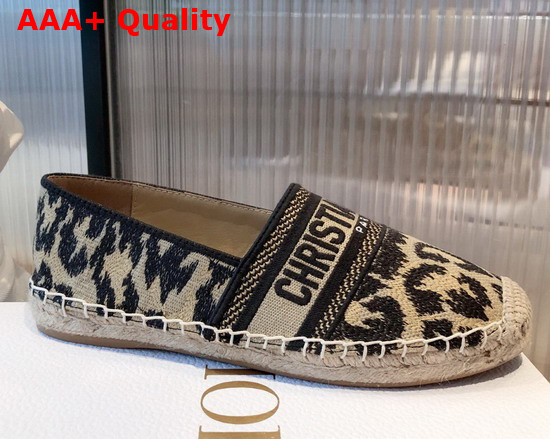 Dior Granville Espadrille Beige Multicolor Mizza Embroidered Cotton Replica