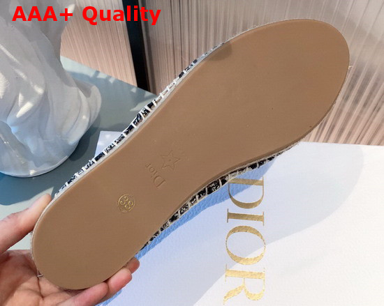 Dior Granville Espadrille Deep Blue Toile de Jouy Reverse Embroidered Cotton Replica
