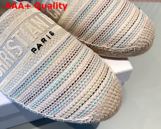Dior Granville Espadrille Multicolor Dior Or Metallic Thread Embroidered Eotton Replica