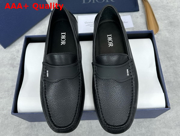 Dior Granville Loafer in Black Grained Calfskin Replica