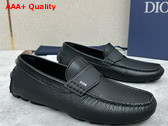 Dior Granville Loafer in Black Grained Calfskin Replica