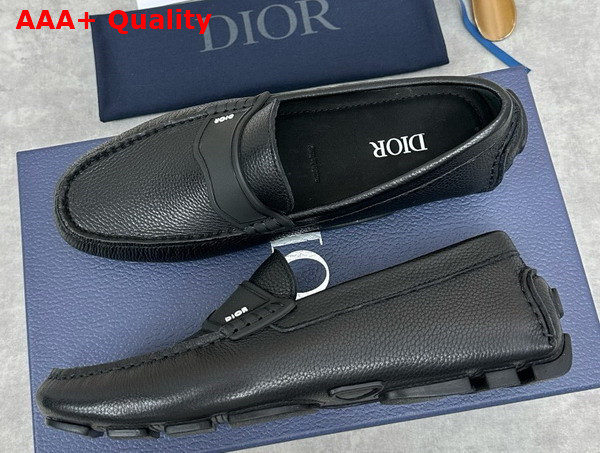 Dior Granville Loafer in Black Grained Calfskin Replica