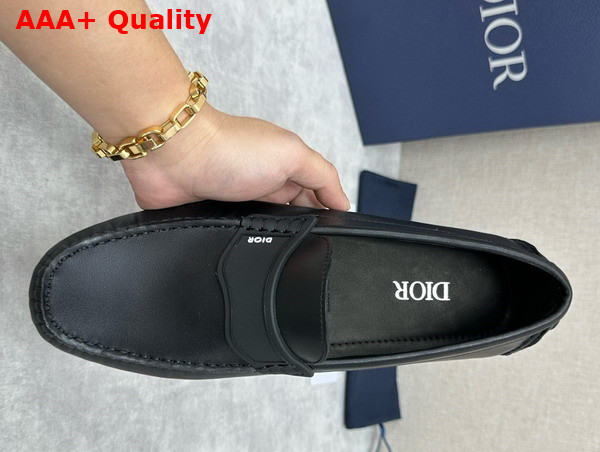 Dior Granville Loafer in Black Grained Calfskin Replica
