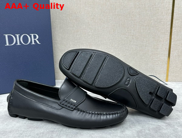 Dior Granville Loafer in Black Grained Calfskin Replica