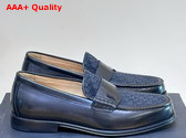 Dior Granville Loafer in Black Smooth Calfskin and Black Dior Oblique Jacquard Replica