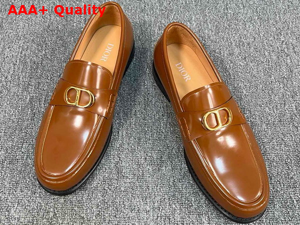 Dior Granville Loafer in Brown Polished Calfskin Replica